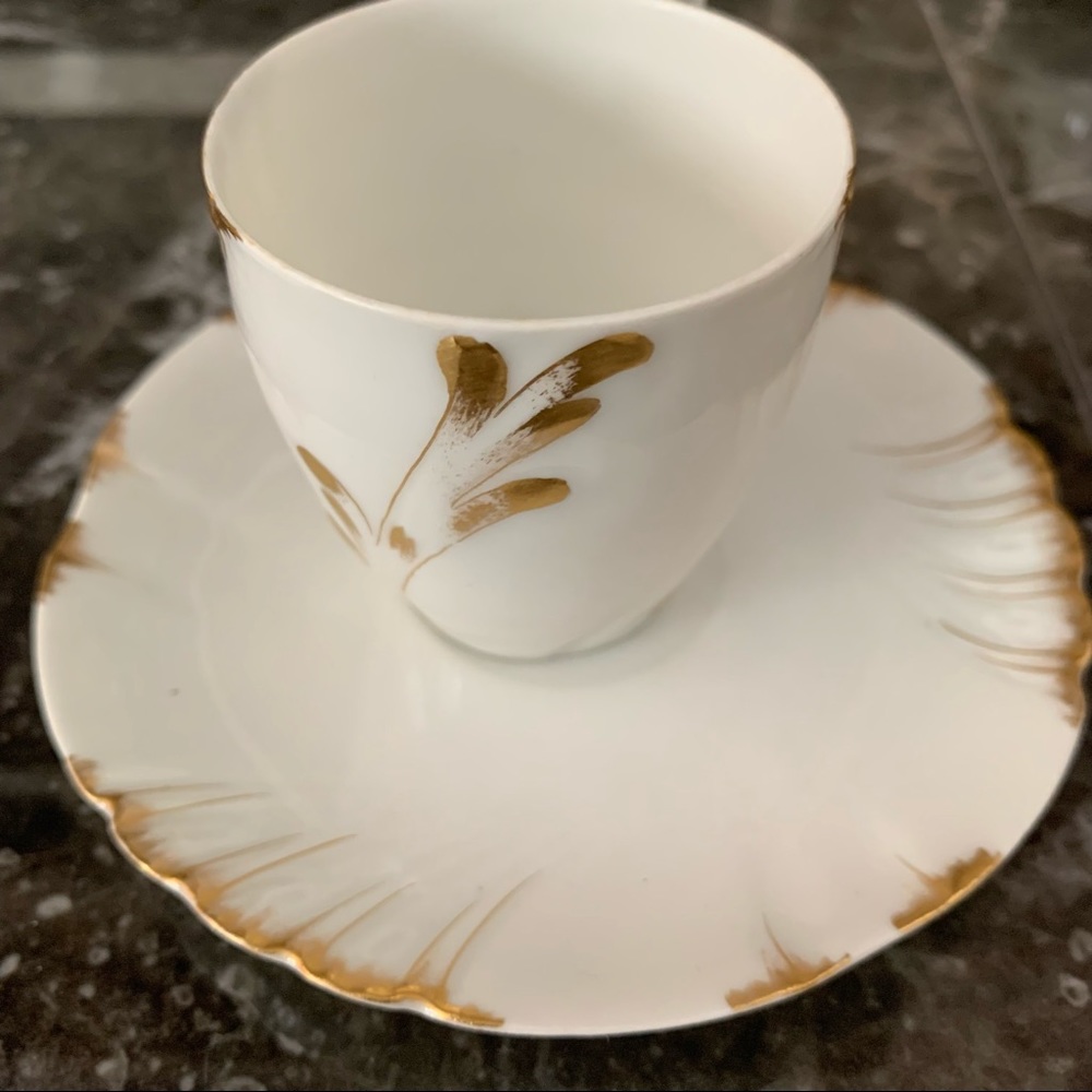 Vintage Gold Trimmed Demitasse Cup & Saucer